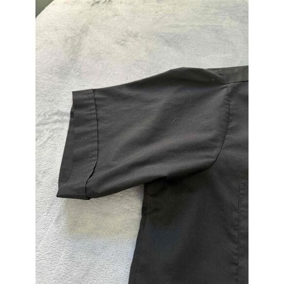 R.J. Toomey Co Black Mandarin Collar Chest Pocket Short Sleeve Buttonup Shirt 17 - Picture 3 of 9